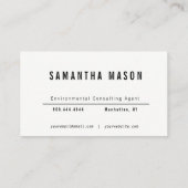 Donkergroen blad achtergrond Visitekaartje (Achterkant)