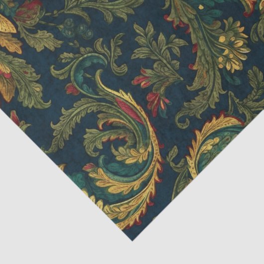 Donkergroen blad Chinoiserie Decoupage Tissuepapier (Detail)