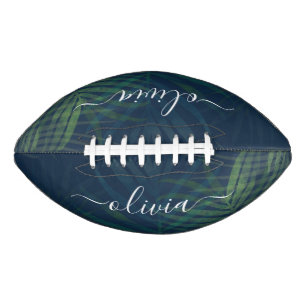 Donkergroen bladpatroon american football