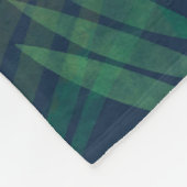 Donkergroen bladpatroon fleece deken (Hoek)
