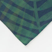 Donkergroen bladpatroon fleece deken (Hoek)