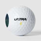 Donkergroen bladpatroon golfballen (Logo)