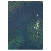 Donkergroen bladpatroon klembord (Achterkant)