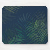 Donkergroen bladpatroon muismat (Voorkant)