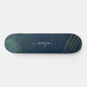 Donkergroen bladpatroon persoonlijk skateboard (Horizontaal)