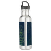 Donkergroen bladpatroon waterfles  (Achterkant)