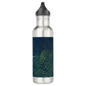 Donkergroen bladpatroon waterfles  (Rechts)
