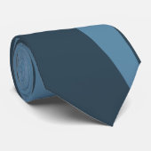 Donkergroen, blauw Retro Striped Stropdas (Opgerold)