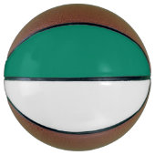 Donkergroen blauw stevig kleurenontwerp basketbal (Voorkant)