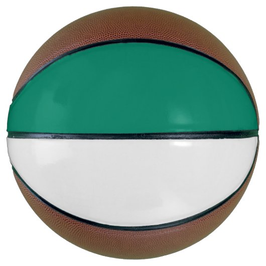 Donkergroen blauw stevig kleurenontwerp basketbal (Voorkant)