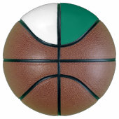 Donkergroen blauw stevig kleurenontwerp basketbal (Rechts)
