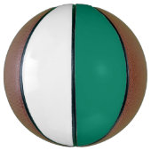 Donkergroen blauw stevig kleurenontwerp basketbal (Verticaal)