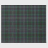 Donkergroen Blauw Tartan Plaid Cadeaupapier (Vlak)