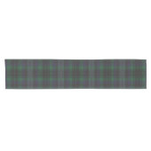 Donkergroen Blauw Tartan Plaid Korte Tafelloper (Horizontaal)