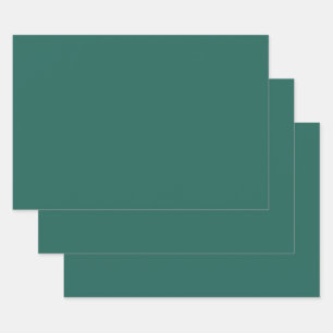 Donkergroen blauw (vaste kleur) inpakpapier vel