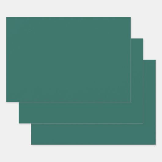 Donkergroen blauw (vaste kleur) inpakpapier vel (Set)