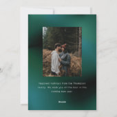 Donkergroen Bloemen Ornament Non-foto Feestdagenkaart (Achterkant)