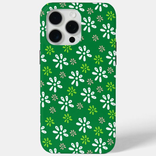 Donkergroen bloemenpatroon iPhone 15 Pro Max Hoesj Case-Mate iPhone Case (Achterkant)