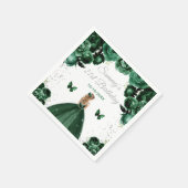 Donkergroen Blond Haar Prinses Verjaardagsfeest Servet (Hoek)