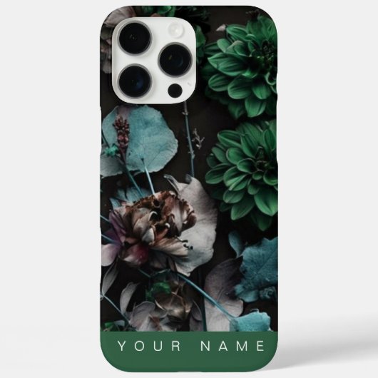 Donkergroen Bloom Case-Mate iPhone Case (Achterkant)