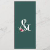 Donkergroen, Bourgondië & Blush Boho Menu (Achterkant)