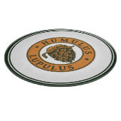  donkergroen bruin hop bier inkt kunst vector snijplank (Hoek)