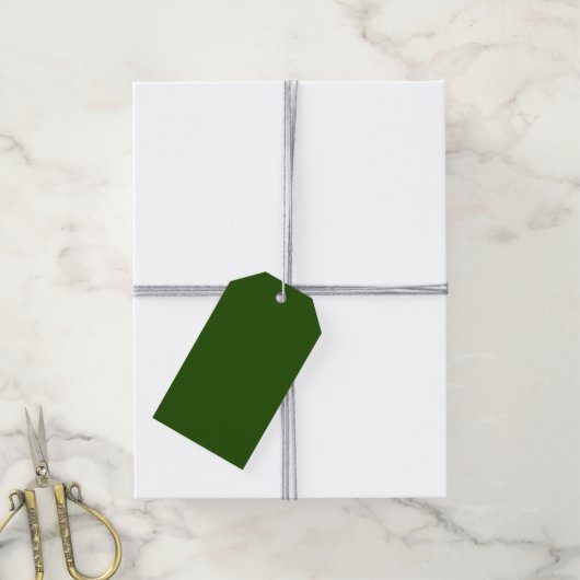 Donkergroen Cadeaulabel (Met Touw)