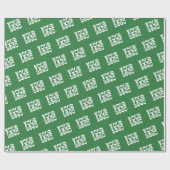 Donkergroen Corporate Business Logo-inpakpapier Cadeaupapier (Vlak)