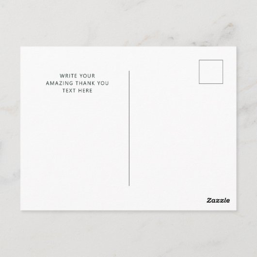 Donkergroen dank u Elegant Universal Briefkaart (Achterkant)