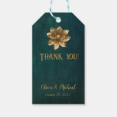 donkergroen dank u Favor tag Cadeaulabel (Achterkant)