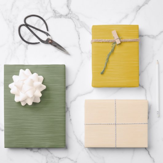 Donkergroen Donkergoud en Ivoor Shimmery Inpakpapier Vel (Voorkant)