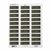Donkergroen Elegant groen Kerstmis Chic Etiket (Full Sheet)