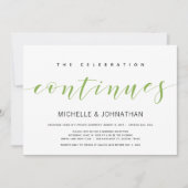 Donkergroen Elegant Huwelijk Elopement Kaart (Voorkant)