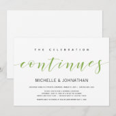 Donkergroen Elegant Huwelijk Elopement Kaart (Voorkant / Achterkant)