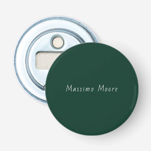 Donkergroen Elegant Informeel Eigen Naam Handschri Button Flesopener