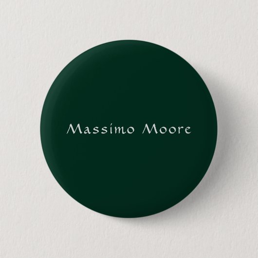 Donkergroen Elegant Informeel Eigen Naam Handschri Ronde Button 5,7 Cm (Voorkant)
