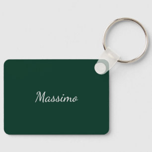 Donkergroen Elegant Informeel Eigen Naam Handschri Sleutelhanger