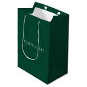 Donkergroen Elegant Medium Cadeauzakje (Voorkant Gekanteld)