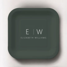 Donkergroen Elegant Modern Minimalistisch Zwart Wi