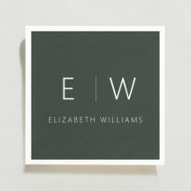 Donkergroen Elegant Modern Minimalistisch Zwart Wi