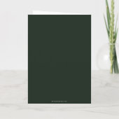 Donkergroen Elegant Script Blank Wedding Bedankkaart (Achterkant)