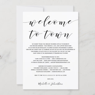 Donkergroen Elegant Welkom in de stad Kaart