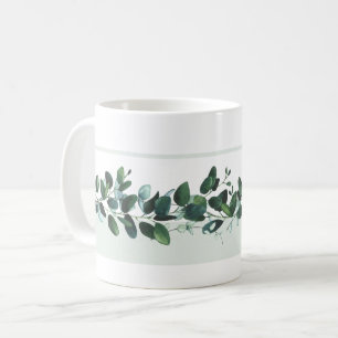 Donkergroen en blauw Eucalyptus blaast de Mok van 