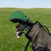 Donkergroen en bosgroen patroonpatroon golfheadcover (Insitu)