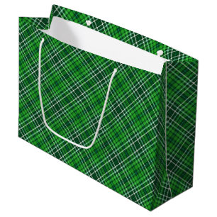 Donkergroen en bosgroen patroonpatroon groot cadeauzakje