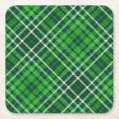 Donkergroen en bosgroen patroonpatroon kartonnen onderzetters (Voorkant)