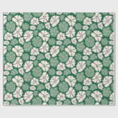 Donkergroen en crème wit Verjaardag Wrapping Papie Cadeaupapier (Vlak)