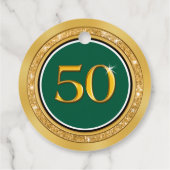 Donkergroen en Goud, 50ste klassenreünie, Bedankjes Labels (Achterkant)