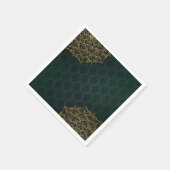 Donkergroen en goud Marokkaanse Arabische nachten  Servet (Hoek)