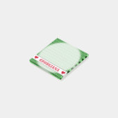 Donkergroen en licht groen Stripes/lijnpatroon Post-it® Notes (Schuin)